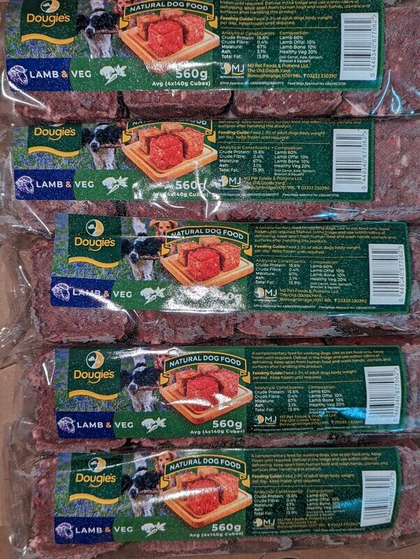 Dougie's (MJ's) Mince Lamb & Veg 80/20 Chunks