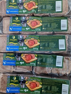 Dougie's (MJ's) Mince Chicken & Veg 80/20 Chunks Dougie's (MJ's) Mince Chicken & Veg 80/20 Chunks