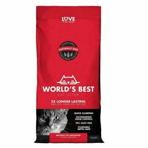 World's Best Multiple Cat Unscented Cat Litter - 28lb (12.7kg)