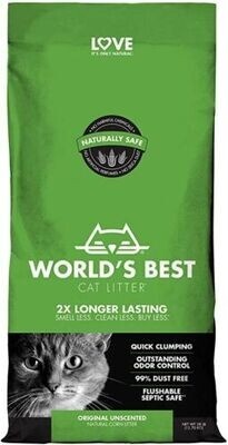 World's Best Original Unscented Cat Litter - 28lb (12.7kg)