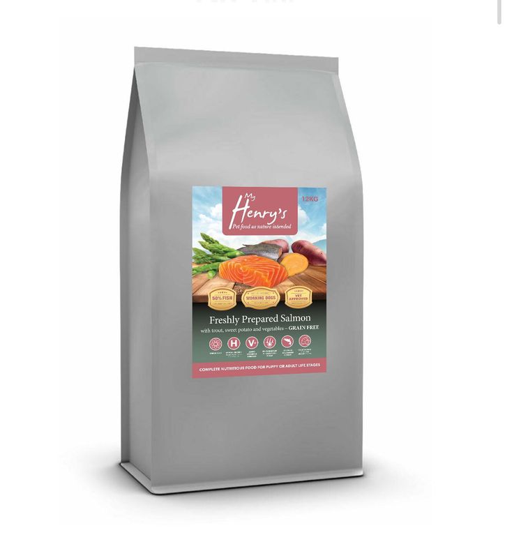 12kg Salmon And Trout, Sweet Potato And Mixed Vegetables  - Hypo Allergenic - Grain Free Dog Food. New Label!
