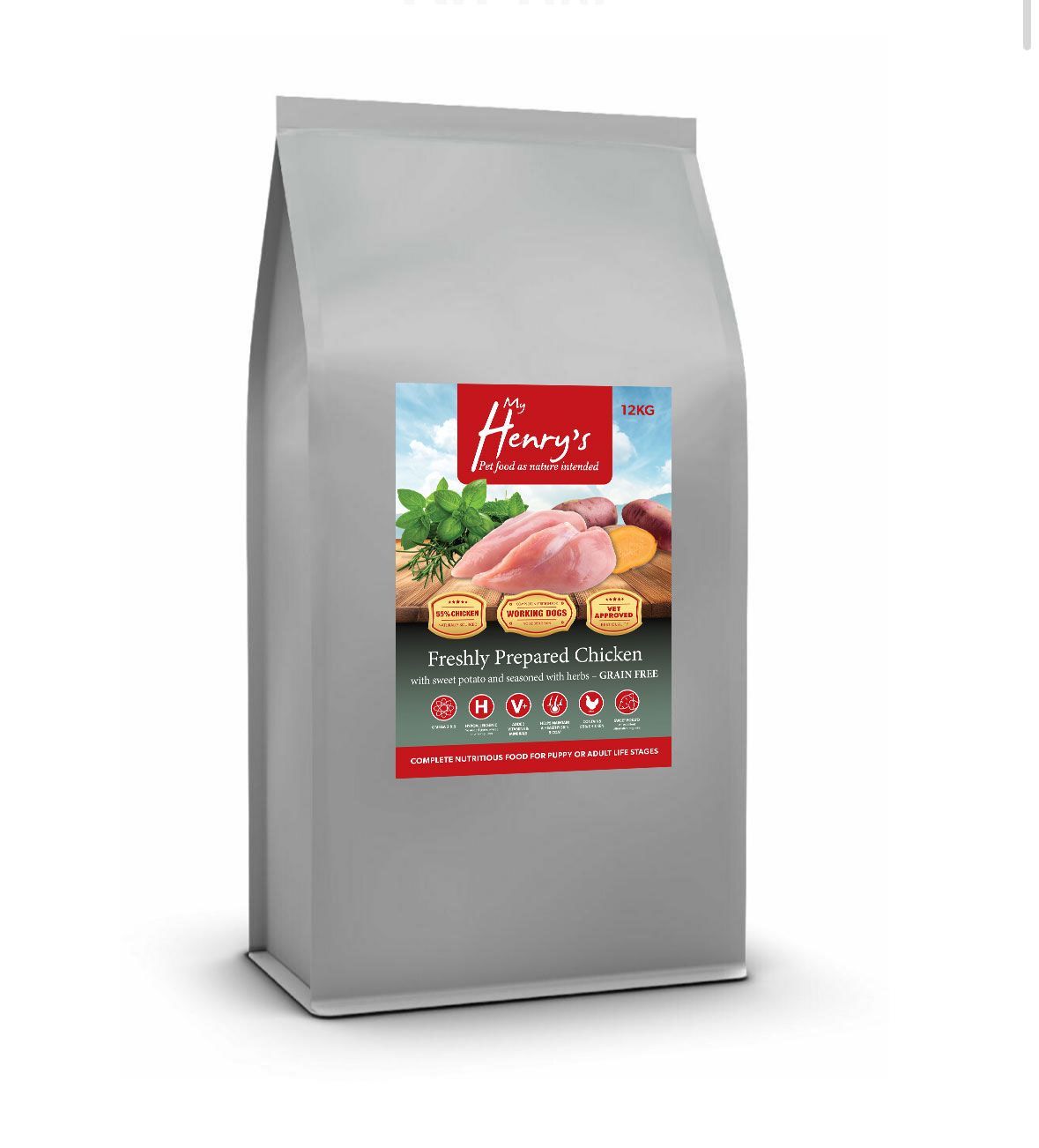 12kg - Chicken, Sweet Potato And Herbs - Hypo Allergenic - Grain Free Dog Food. New Label!