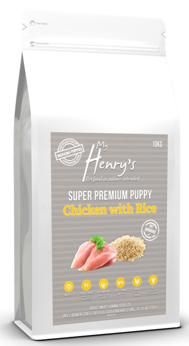 10KG Henry’s Chicken & Rice ‘Premium Puppy’ - hypoallergenic - Gluten Free
