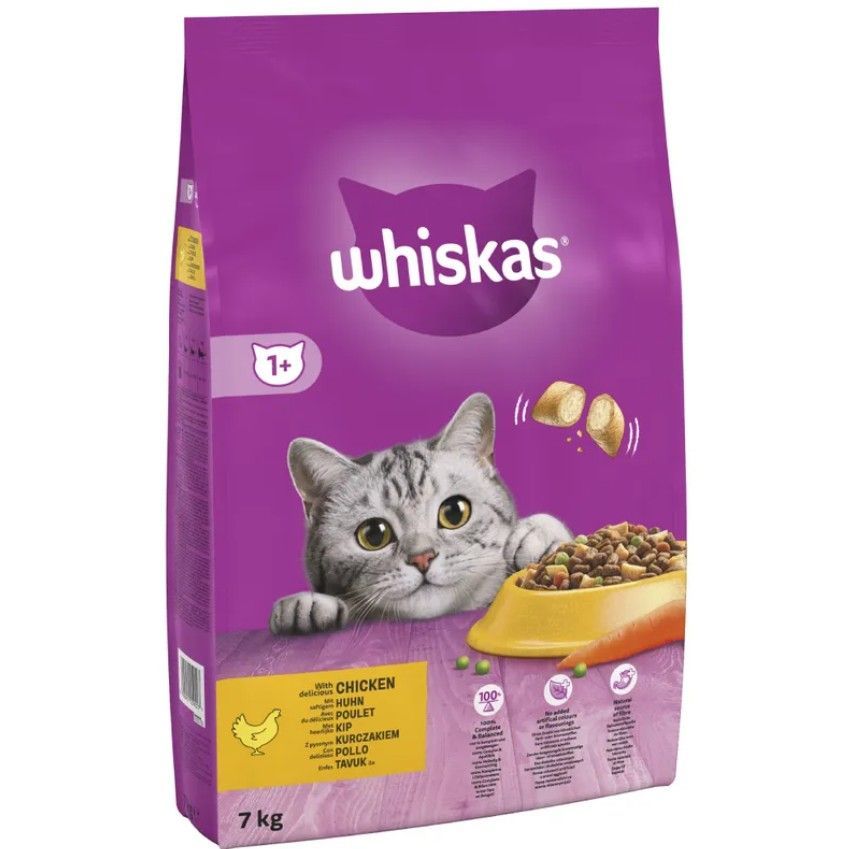 Whiskas 1+ Dry Adult Cat Food Chicken 7kg