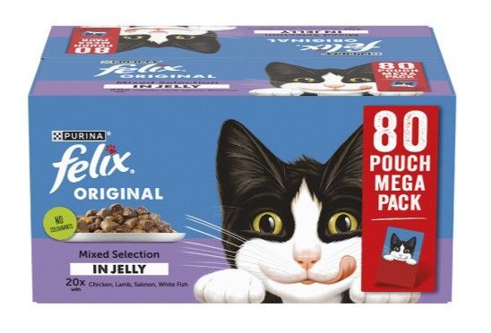 BULK PACK-Felix Original Adult Wet Cat Food Mixed Selection in Jelly 80x85g