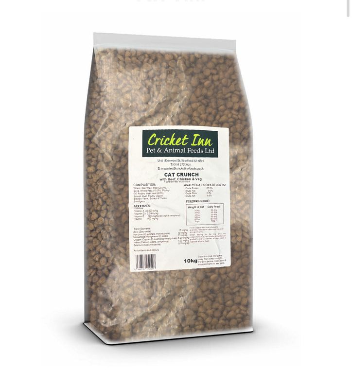 10Kg Cat Crunch Complete With Chicken, Beef & Veg