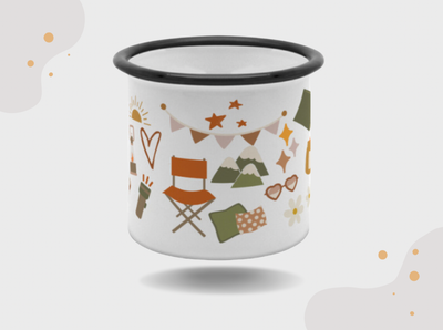 Emaille Tasse - Camping mix