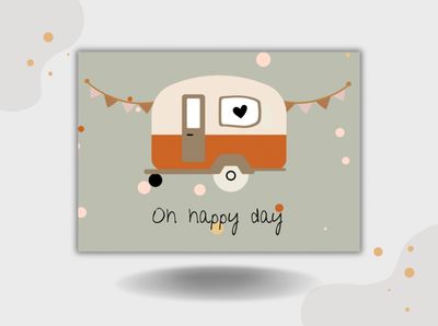 Karte - oh happy day