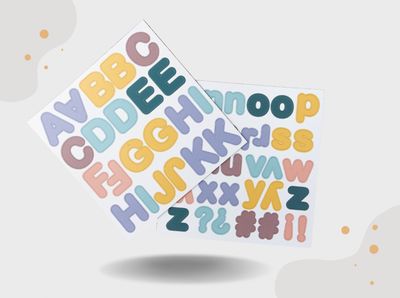 Magnetbuchstaben - Pastell