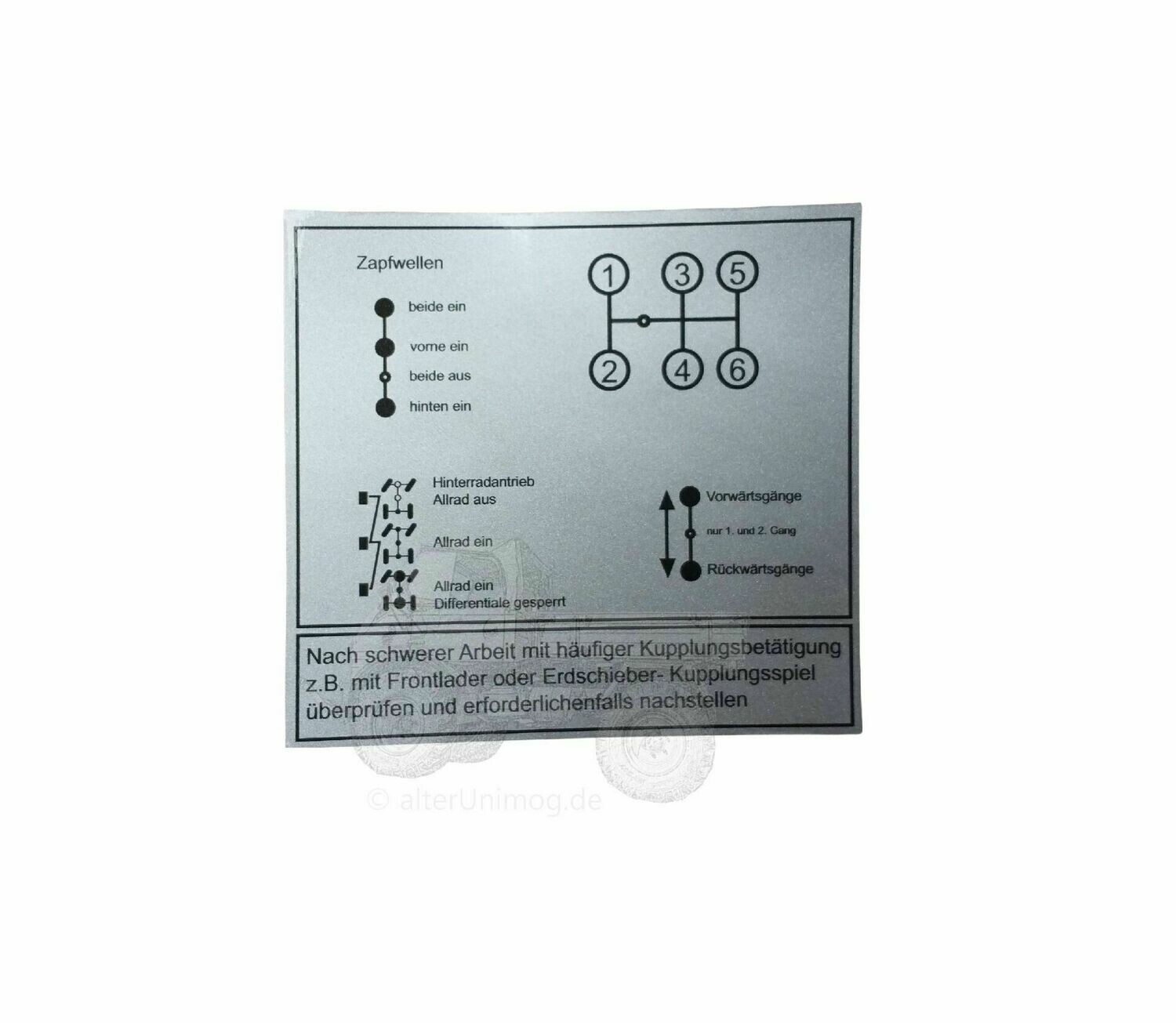 Aufkleber Schaltschema G Getriebe klein Aufkleber Schaltschema G Getriebe klein