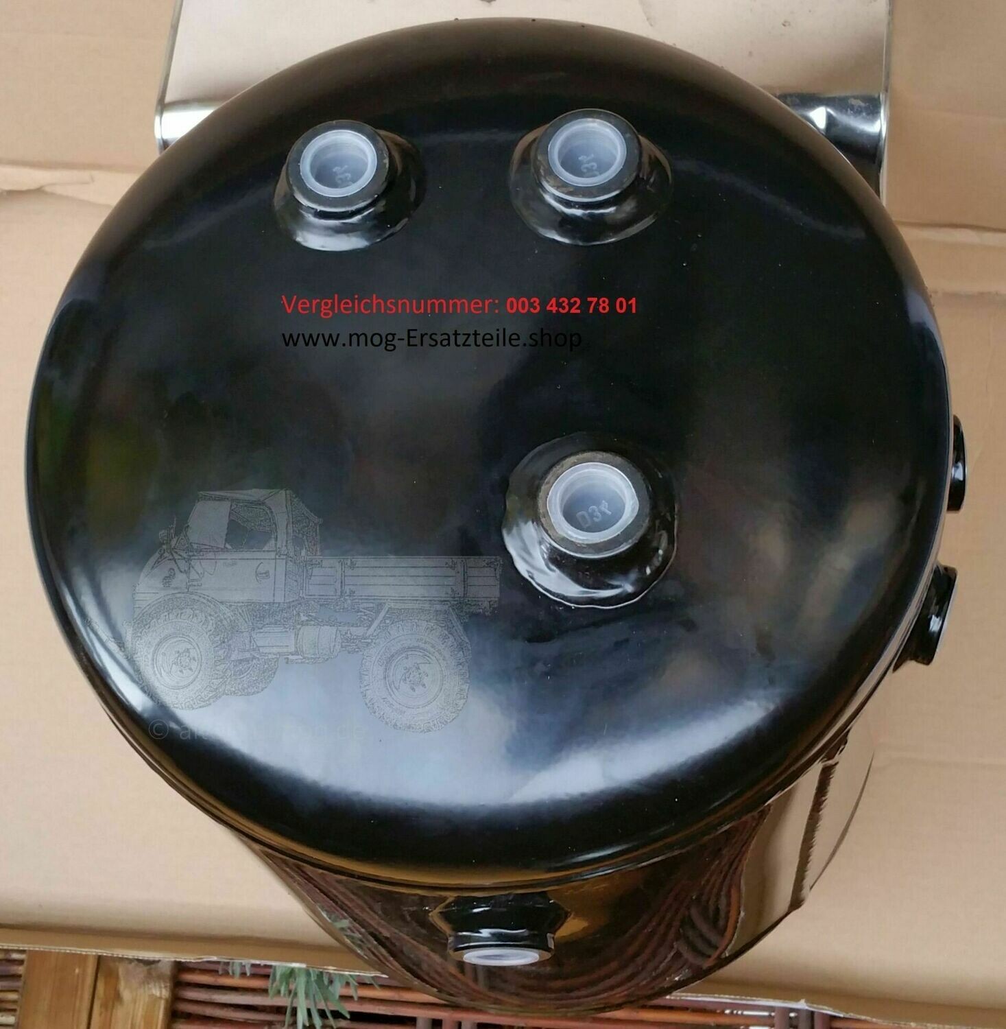 Luftkessel  Druckluft 27L Unimog 403,406,407,417, MB Trac 443 Luftkessel  Druckluft 27L Unimog 403,406,407,417, MB Trac 443