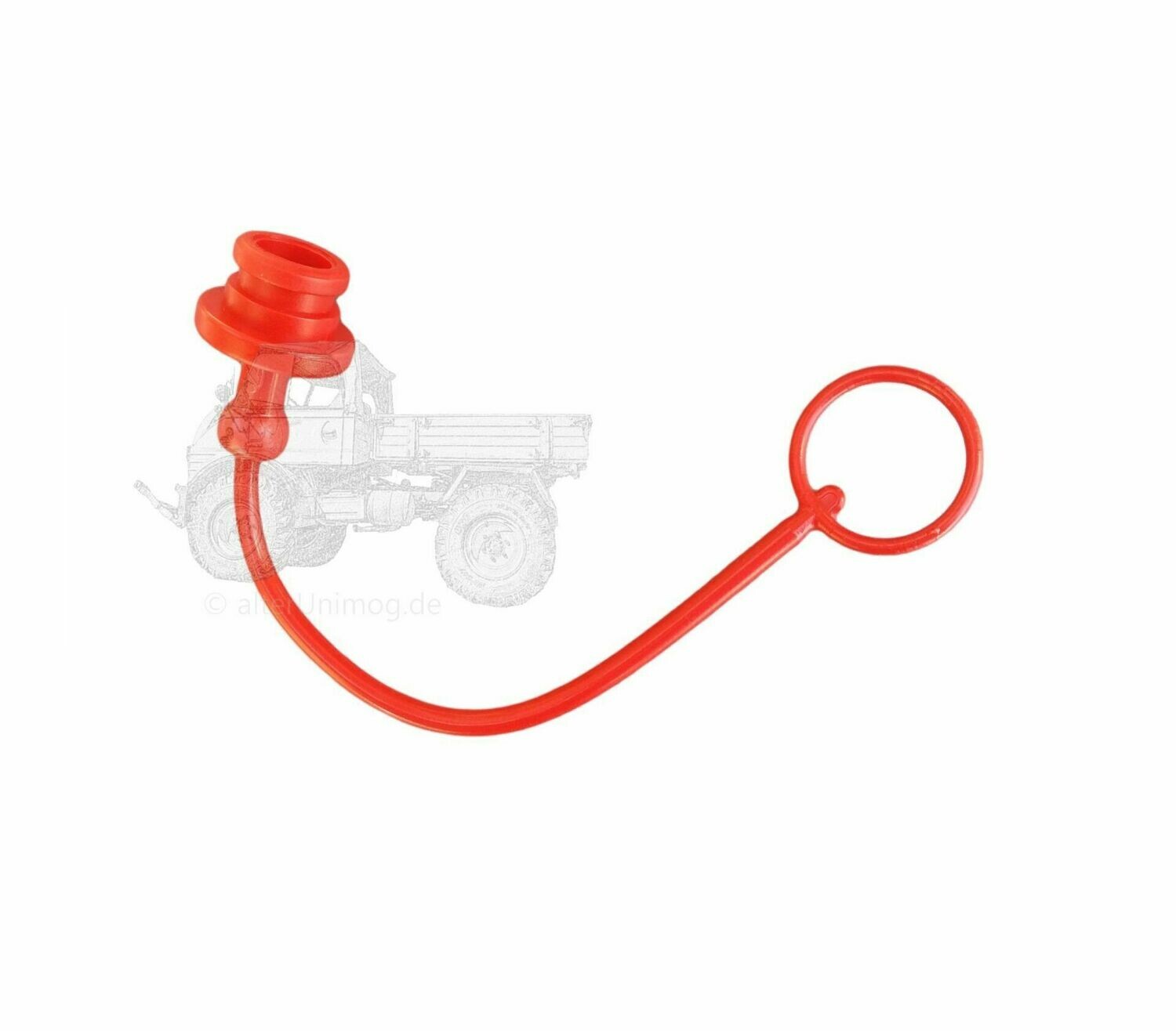 Staubschutzstecker für Hydraulikmuffe BG3 gerade rot