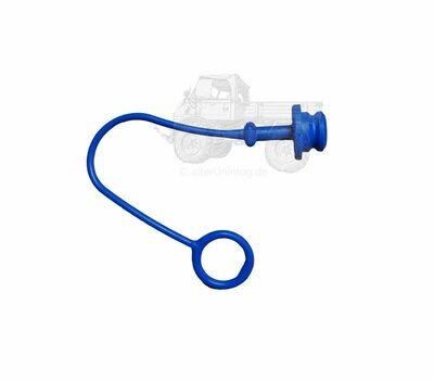 Staubschutzstecker für Hydraulikmuffe BG3 gerade blau Staubschutzstecker für Hydraulikmuffe BG3 gerade blau