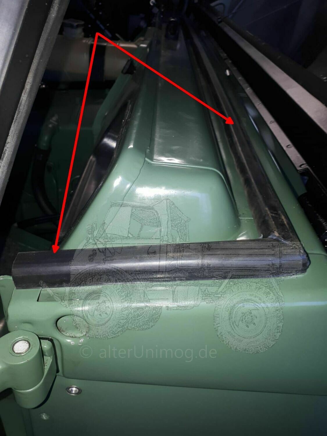 Scheibenrahmen Dichtungsrahmen Unimog 406,403 Cabrio