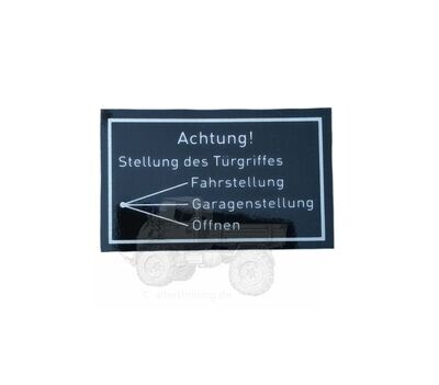 Aufkleber Tür Verriegelung Cabrio schwarz Aufkleber Tür Verriegelung Cabrio schwarz
