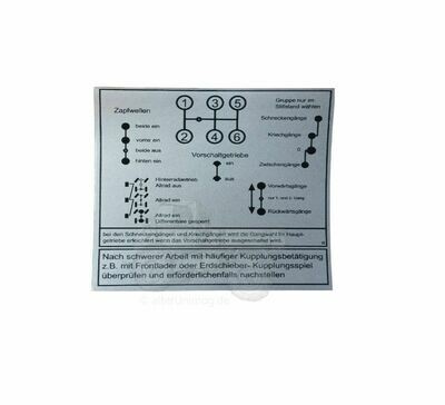 Aufkleber Schaltschema G Getriebe groß Aufkleber Schaltschema G Getriebe groß