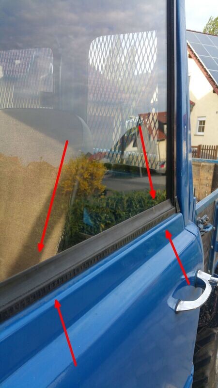 Fensterschachtabdichtung horizontal Unimog 403,406,413,416,421