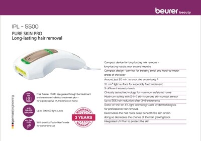 Beurer IPL 5500 Pure Skin Pro Beurer IPL 5500 Pure Skin Pro