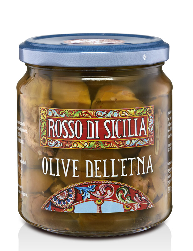 Olive dell’etna 290gr (€ 4,95 al pezzo) - 1 scatola Cunzata da 9 pezzi