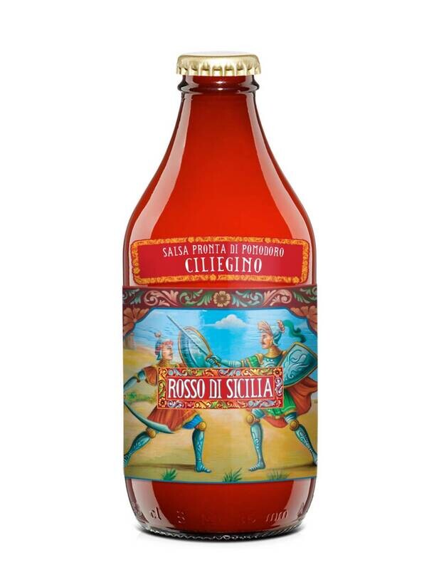 Salsa pomodoro ciliegino  330 gr (€ 1,42 al pezzo) - 1 Scatola Rosso di Sicilia da 12 pezzi
