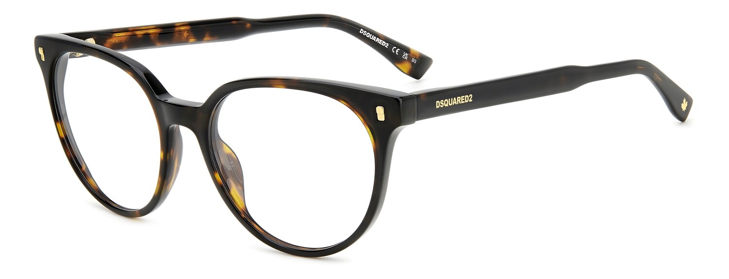 Occhiale da vista donna in acetato Dsquared2 - D2 0082 - 086/17 HAVANA / 52