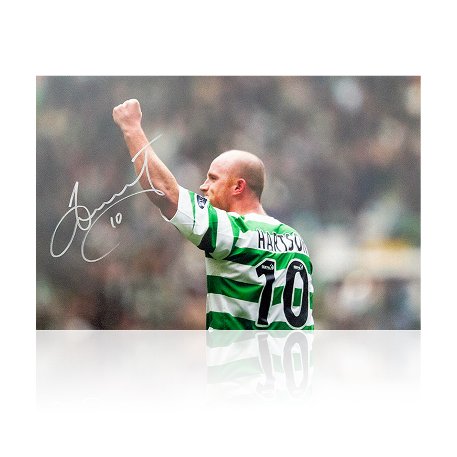John Hartson SIGNED autograph 16x12 HUGE photo Celtic Football Sport AFTAL & COA 