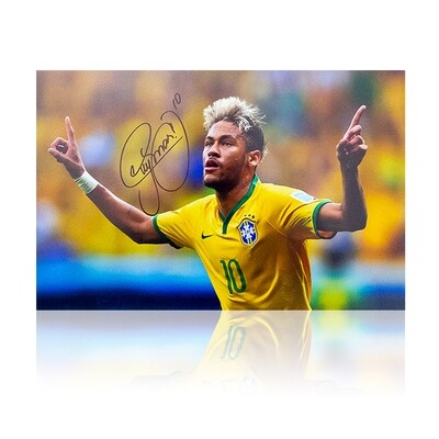Neymar Rio Celebration Signed Print