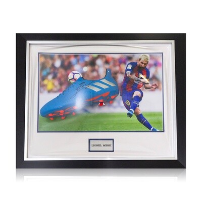 Lionel Messi Signed & Framed Adidas Boot