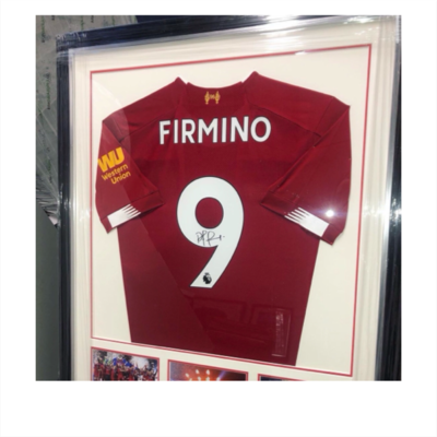 Roberto Firmino Signed & Framed Deluxe Shirt