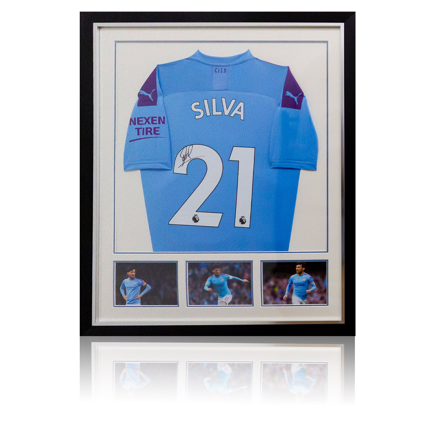 man city signed framed shirt
