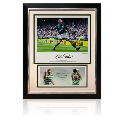 Official Henrik Larsson Scottish Cup Glory Signed Display Official Henrik Larsson Scottish Cup Glory Signed Display