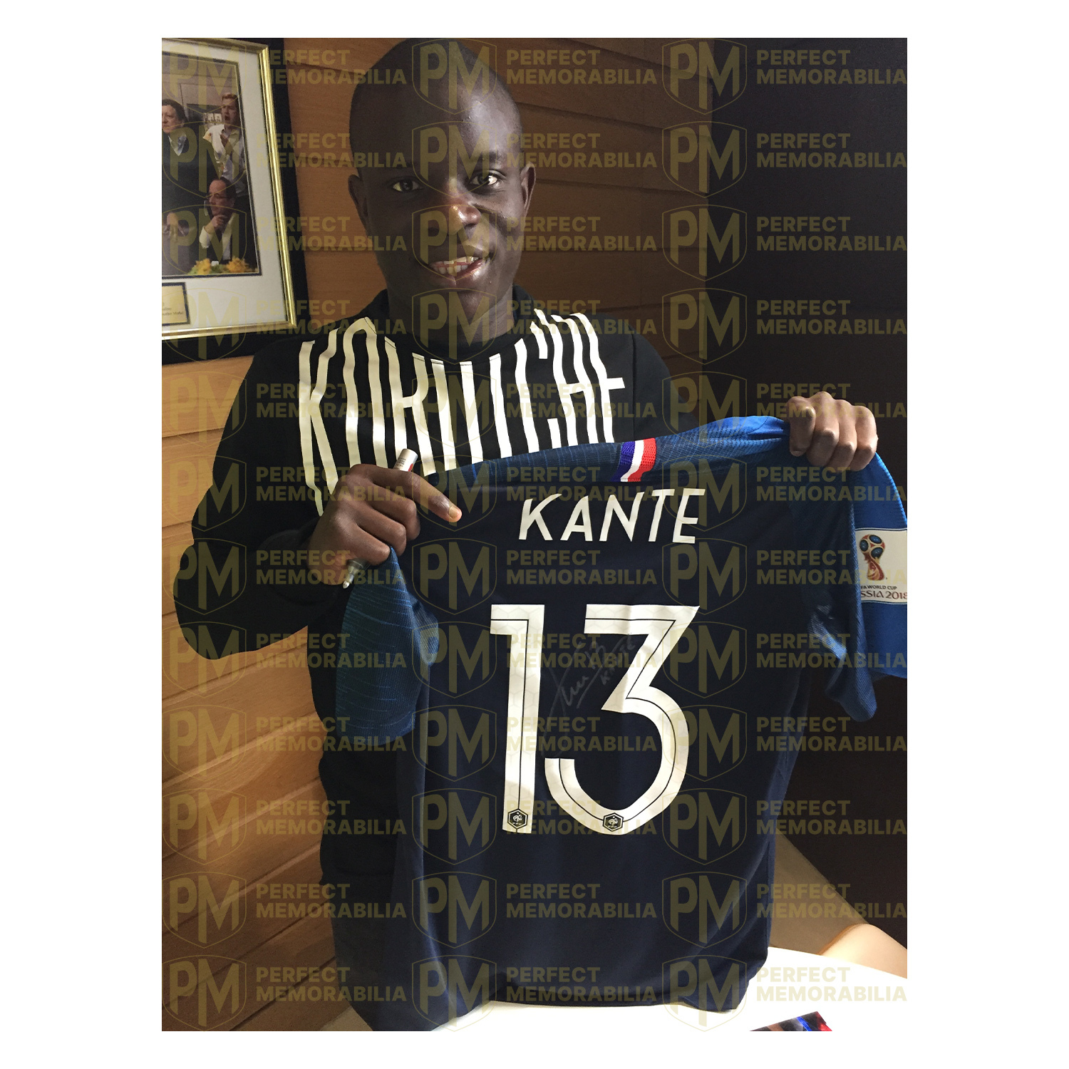 kante signed jersey