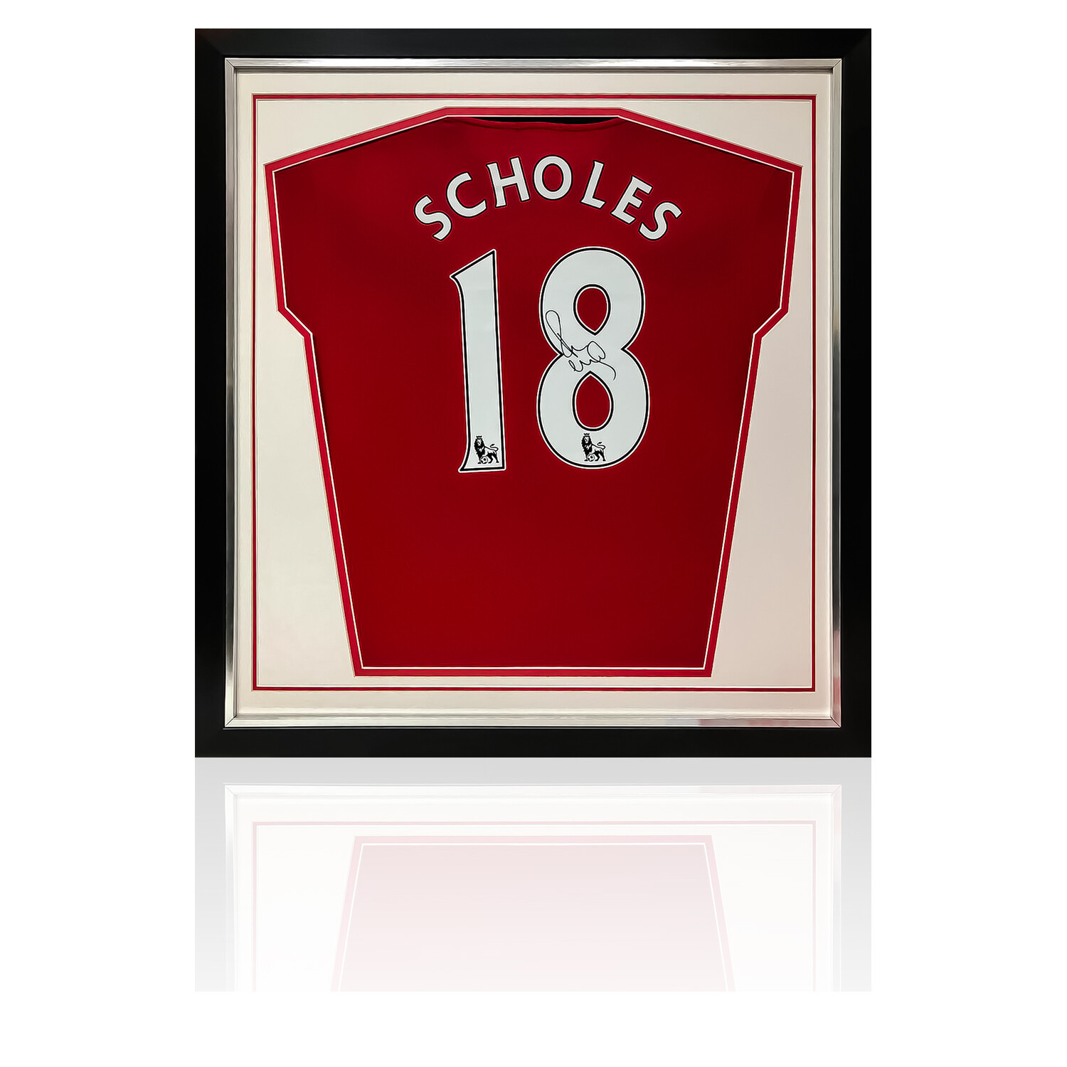 Paul Scholes Signed & Framed Manchester United Shirt