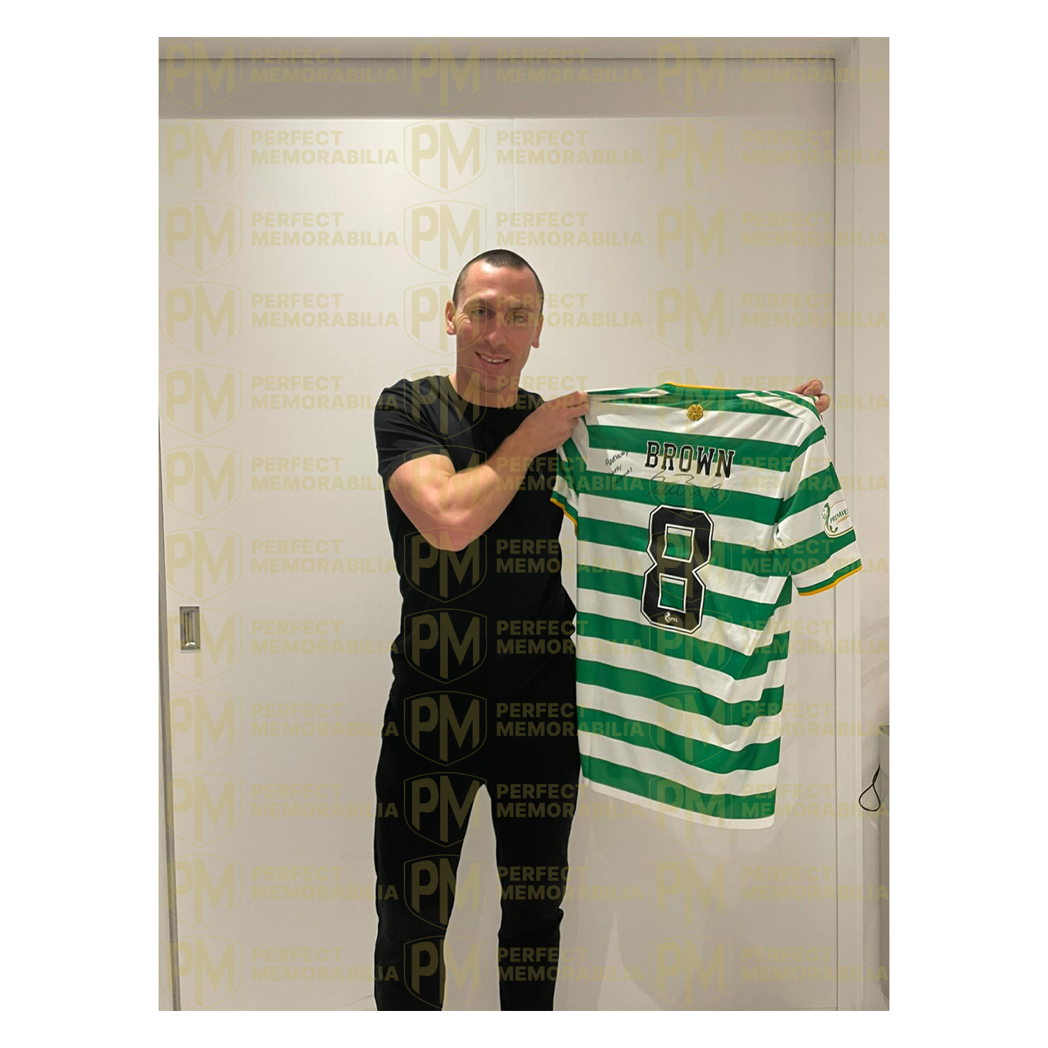 Celtic FC Brown Signed Shirt (Framed)