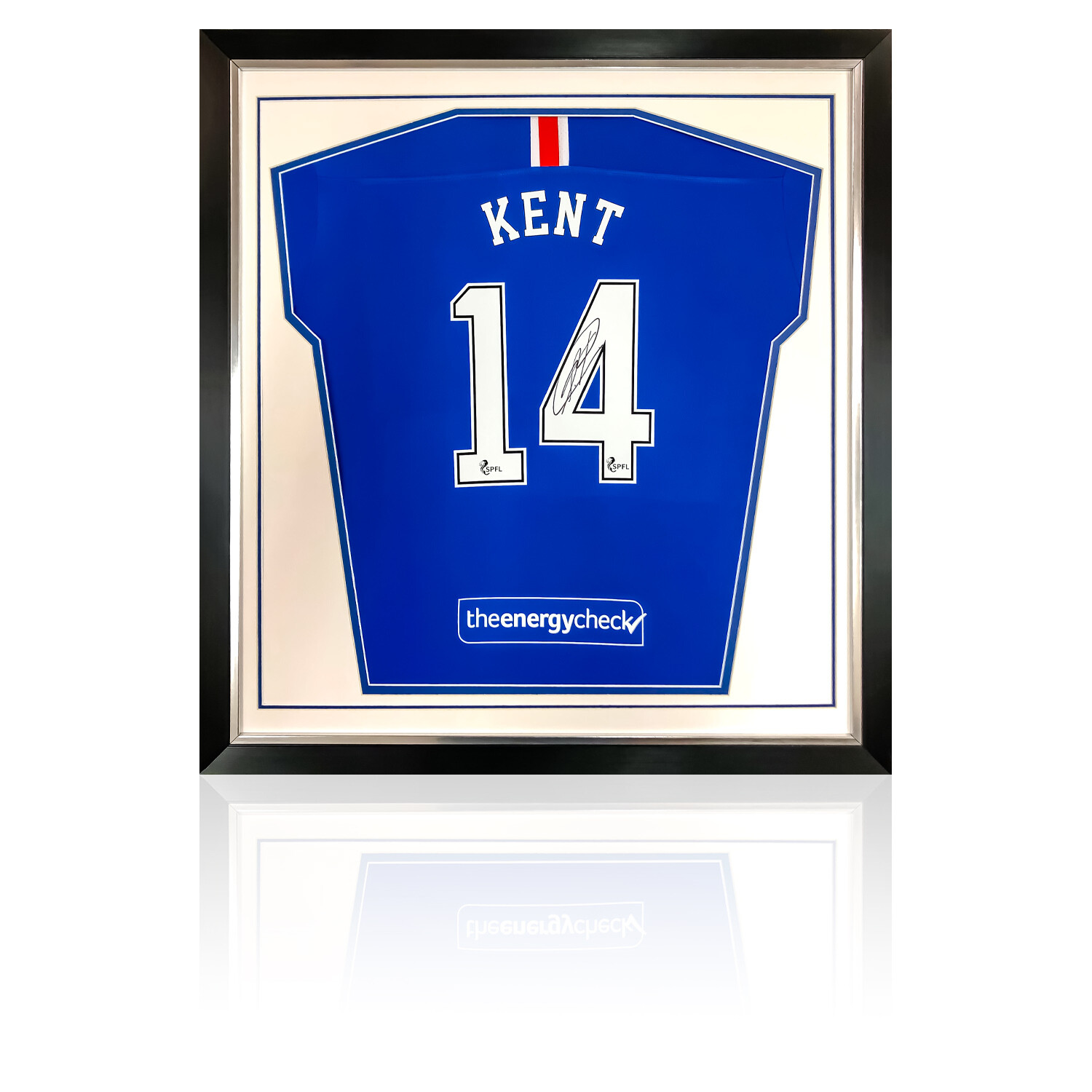 Ryan Kent Signed & Framed Rangers Home Shirt