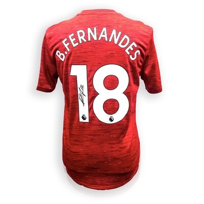 Bruno Fernandes Signed Manchester United Home Shirt