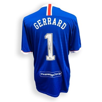 Steven Gerrard Signed Rangers  Shirt