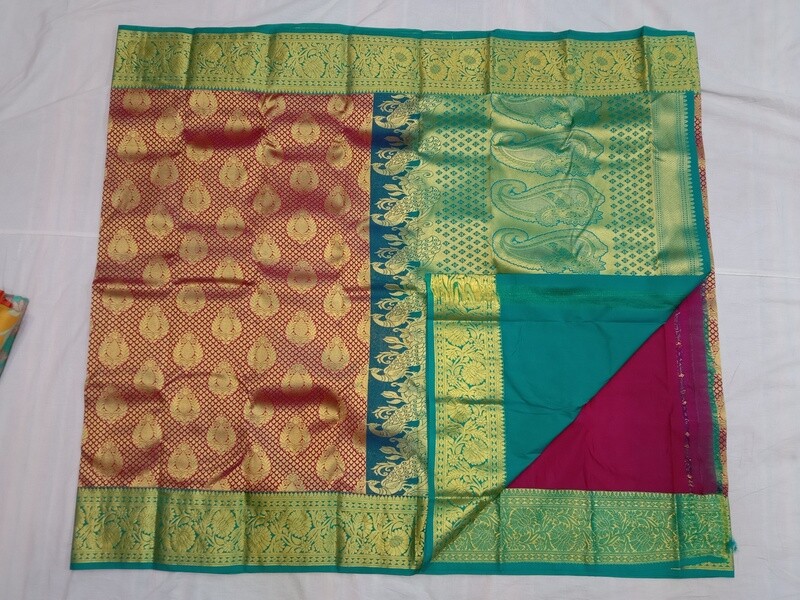 Dazzling Jari Worked Glittering Muhurtha Silk