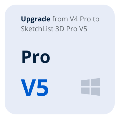 Upgrade V4 Pro to V5 Pro Windows - SketchList 3D