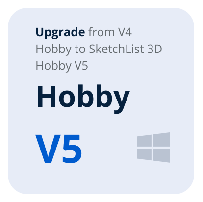 Upgrade V4 Hobby to V5 Hobby Windows - SketchList 3D