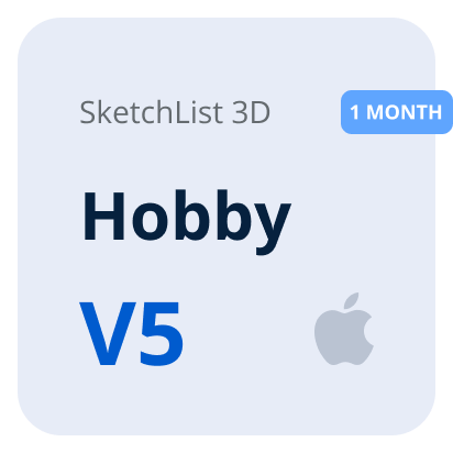 SketchList 3D V5 Hobby - 1 Month - Mac