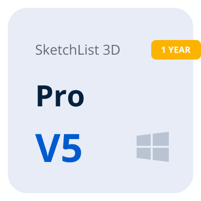 SketchList 3D V5 Pro - 1 Year - Windows