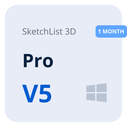 SketchList 3D V5 Pro - 1 Month - Windows SketchList 3D V5 Pro - 1 Month - Windows