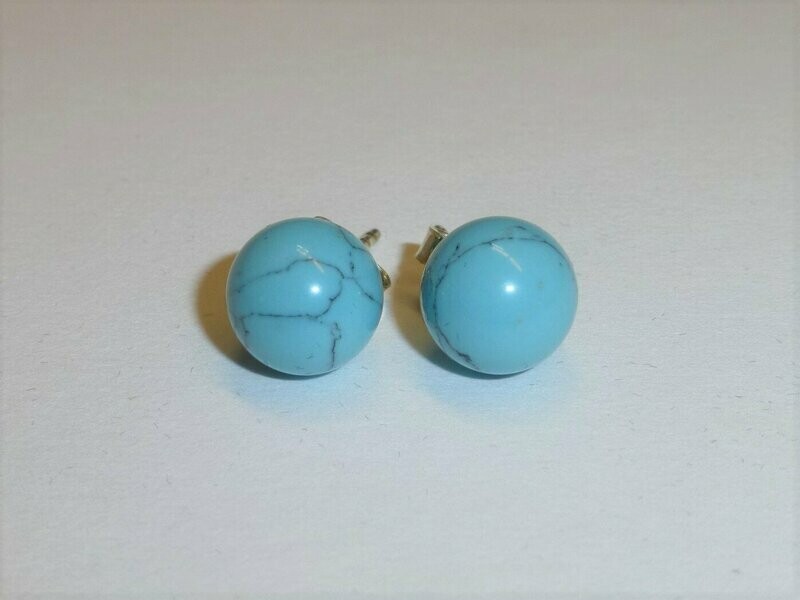 Ohrstecker Türkis Kugel - verschiedene Größen