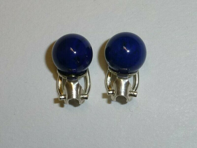 Ohrclips Lapislazuli Kugel - verschiedene Größen