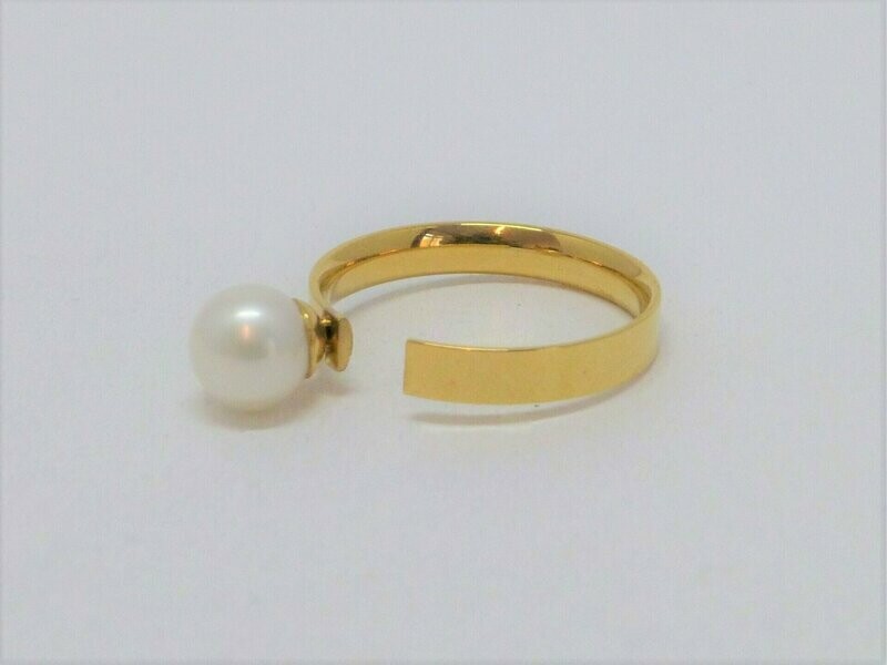 Ring Gold Zuchtperle 6mm