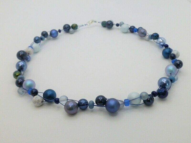 Halskette "Bubbles" Blau