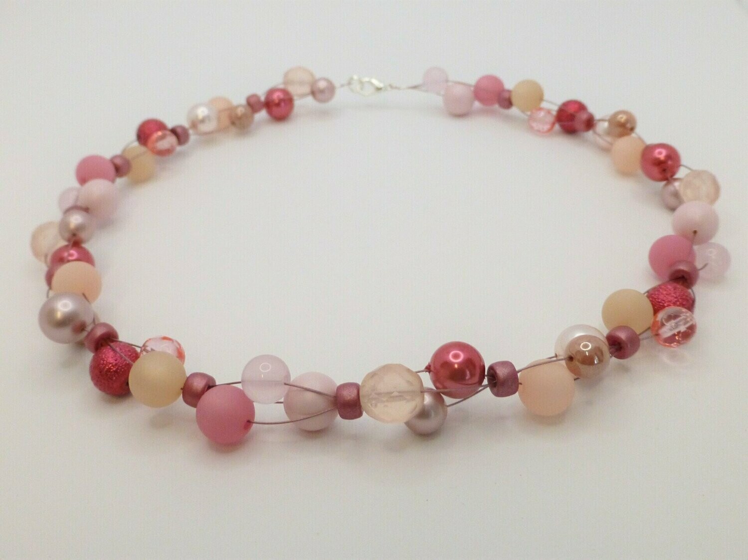 Halskette "Bubbles" Pink-Rosa