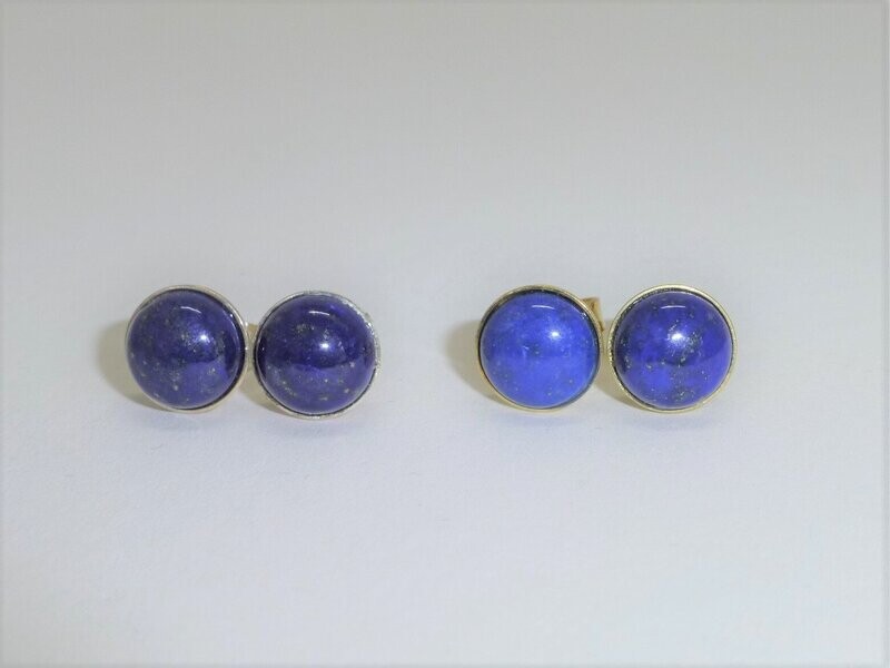 Ohrstecker Lapislazuli Cabochon - verschiedene Größen