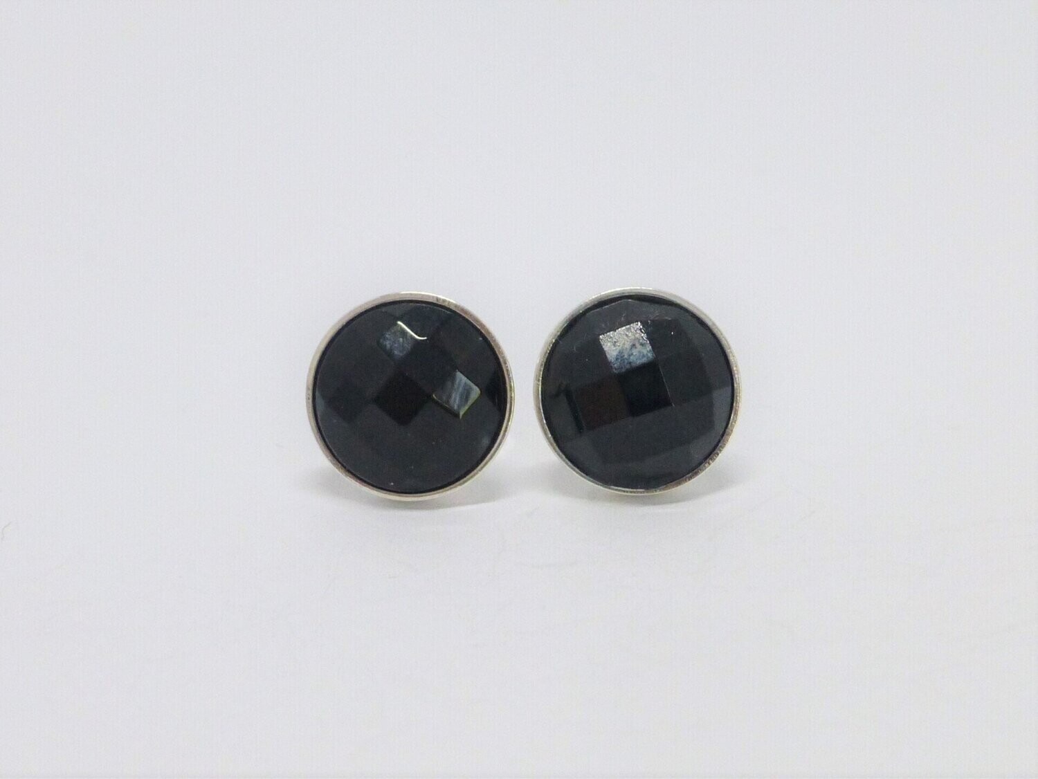 Ohrstecker Onyx Cabochon facettiert -versch. Größen